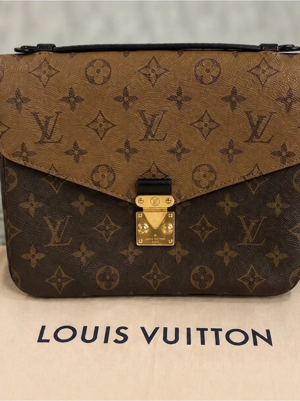 Louis Vuitton Reverse Métis Monogram Canvas Crossbody Bag in Brown